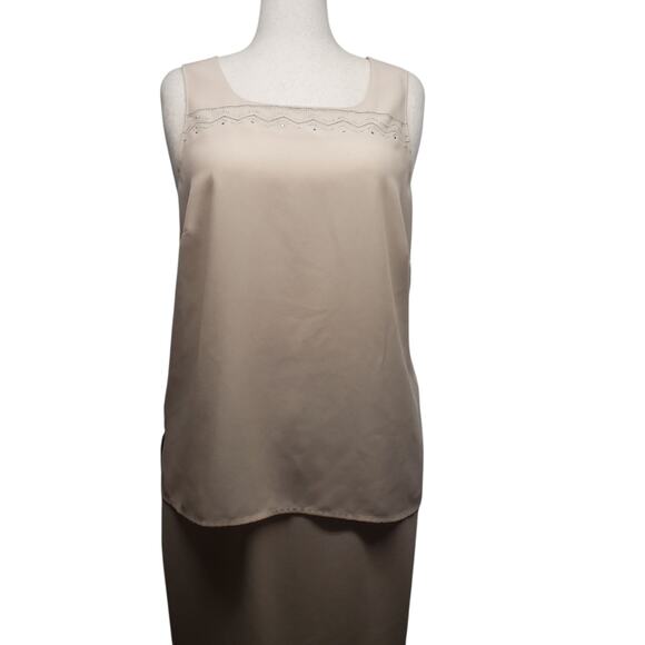 Blessings from Heaven 3-Piece Taupe Formal Ensemble Sz 14W Retro Y2K Churchwear - Picture 3 of 16